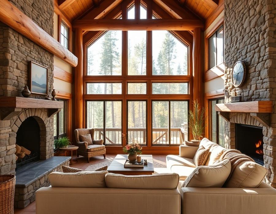 Clean staged living room